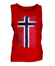 Norway Grunge Flag Mens Vest