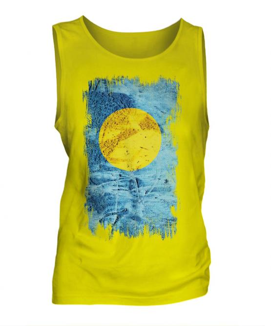Palau Grunge Flag Mens Vest