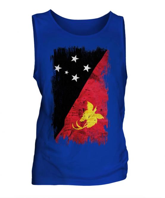 Papua New Guinea Grunge Flag Mens Vest