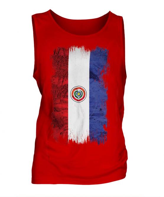 Paraguay Grunge Flag Mens Vest