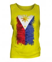 Philippines Grunge Flag Mens Vest