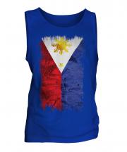 Philippines Grunge Flag Mens Vest