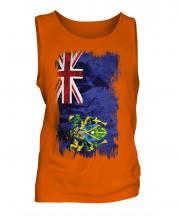 Pitcairn Islands Grunge Flag Mens Vest