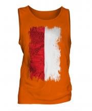 Poland Grunge Flag Mens Vest