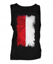 Poland Grunge Flag Mens Vest