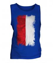 Poland Grunge Flag Mens Vest