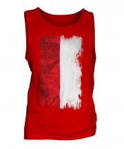 Poland Grunge Flag Mens Vest