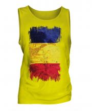 Romania Grunge Flag Mens Vest
