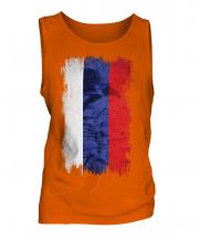 Russia Grunge Flag Mens Vest