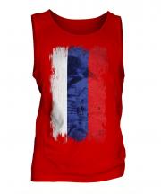 Russia Grunge Flag Mens Vest