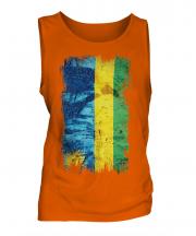 Rwanda Grunge Flag Mens Vest
