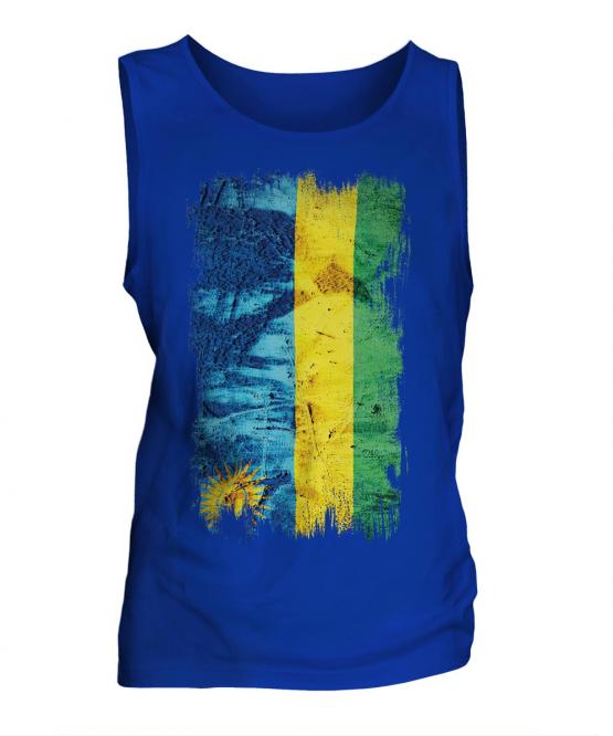 Rwanda Grunge Flag Mens Vest