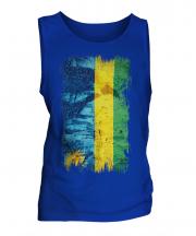 Rwanda Grunge Flag Mens Vest