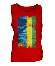Rwanda Grunge Flag Mens Vest