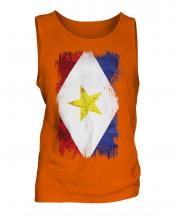 Saba Grunge Flag Mens Vest