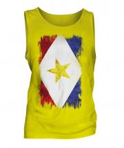 Saba Grunge Flag Mens Vest