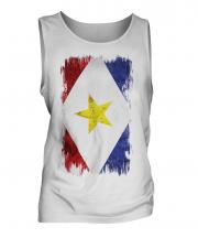 Saba Grunge Flag Mens Vest