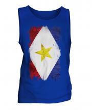 Saba Grunge Flag Mens Vest
