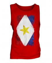 Saba Grunge Flag Mens Vest