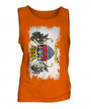 Saint Barthelemy Grunge Flag Mens Vest
