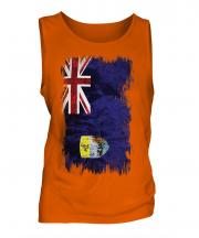 Saint Helena Grunge Flag Mens Vest