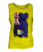 Saint Helena Grunge Flag Mens Vest