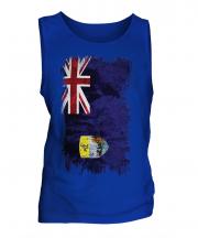 Saint Helena Grunge Flag Mens Vest