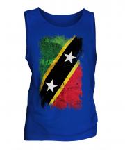 Saint Kitts And Nevis Grunge Flag Mens Vest