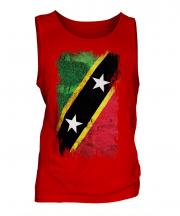 Saint Kitts And Nevis Grunge Flag Mens Vest