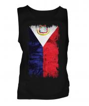 Saint Martin Grunge Flag Mens Vest