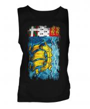 Saint Pierre And Miquelon Grunge Flag Mens Vest