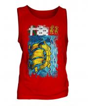 Saint Pierre And Miquelon Grunge Flag Mens Vest