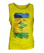 Saint Vincents And The Grenadines Grunge Flag Mens Vest