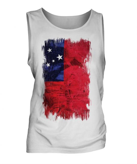 Samoa Grunge Flag Mens Vest