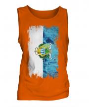 San Marino Grunge Flag Mens Vest