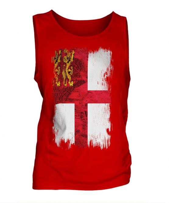 Sark Grunge Flag Mens Vest