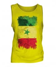 Senegal Grunge Flag Mens Vest