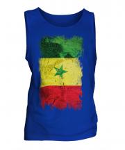 Senegal Grunge Flag Mens Vest