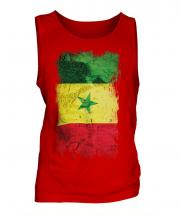 Senegal Grunge Flag Mens Vest
