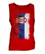 Serbia Grunge Flag Mens Vest