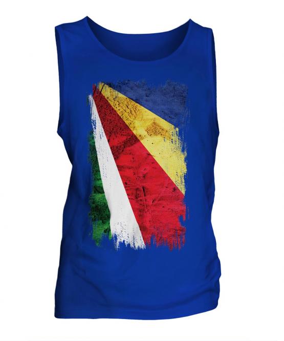 Seychelles Grunge Flag Mens Vest