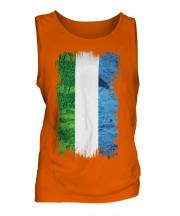 Sierra Leone Grunge Flag Mens Vest