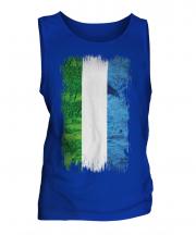 Sierra Leone Grunge Flag Mens Vest