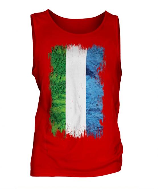 Sierra Leone Grunge Flag Mens Vest