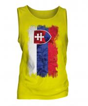 Slovakia Grunge Flag Mens Vest