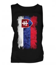 Slovakia Grunge Flag Mens Vest