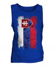Slovakia Grunge Flag Mens Vest
