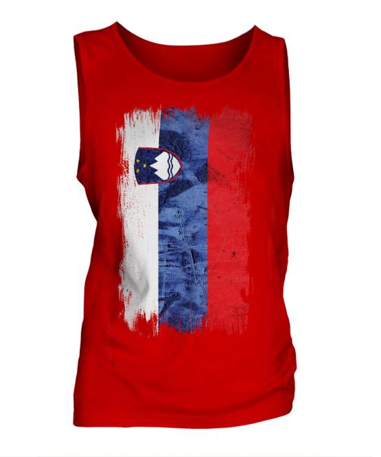 Slovenia Grunge Flag Mens Vest