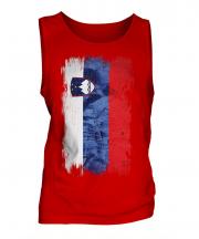 Slovenia Grunge Flag Mens Vest