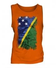 Solomon Islands Grunge Flag Mens Vest